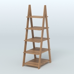 Торговая двусторонняя стойка ЛОФТ №3-650 узкая, Орех