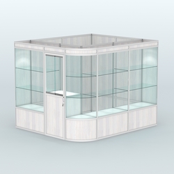 Павильон из профиля угловой №5а (5,5 кв.м), Ясень Анкор светлый