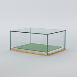 Витрина для музеев "Коллекция" №14 настольная с подсветкой, Дуб Золотистый