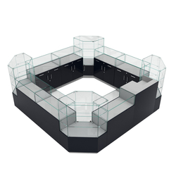 Остров ювелирный "Диаманд" №2, ЛДСП серый + МДФ инфиго