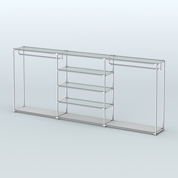 Островная торговая система ХРОМ 3600 мм с поручнями №9, Серый