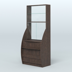 Витрина БРИЗ №5 с окном выдачи, Дуб Венге