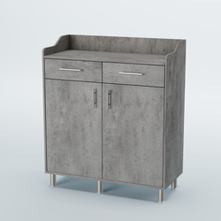 Стойка официанта "Бармен" №6-Н на ножках, Бетон Чикаго светло-серый F186 ST9