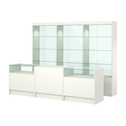 Комплект витрин ЭК-02 и прилавков ЭК-2, Белый