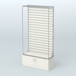 Торговая система ХРОМ (задняя стенка - Экономпанель) №7 с тумбой Т-21, Белый