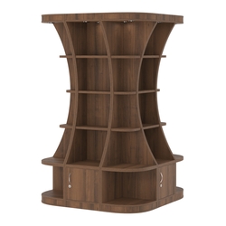 Островной высокий стеллаж ГАРАНТ №7, Орех