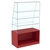 Высокий прилавок Истра с наклонным фасадным стеклом №15 (открытый) Красный U0210