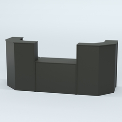 Ресепшен серии ПРАЙМ №7 со столом выдачи, Черный