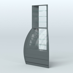 Витрина внешний угол БРИЗ №3, Темно-Серый