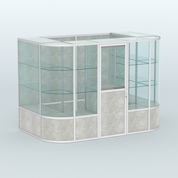 Павильон из профиля пристенный №8б (4,05 кв. м), Метрополитан Грей