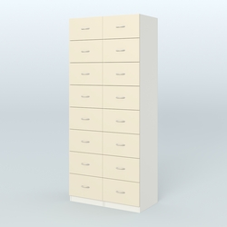 Шкаф для аптек - картотека серии RED №8 , Белый + Крем Вайс