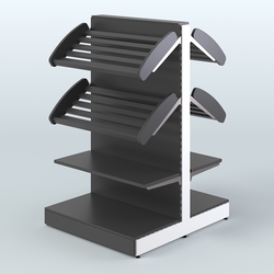 Островной низкий стеллаж для хлеба и выпечки Феникс №2, Черный