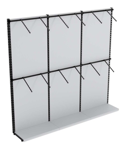 Пристенная система с пристенными поручнями для одежды ЛОФТ №2-ЗС 2700мм, Серый