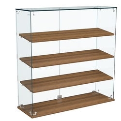 Витрина Истра настольная №31-ДН с наклонными полками из ДСП, Орех