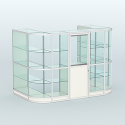 Павильон из профиля пристенный №4г (4,05 кв. м), Белый