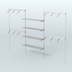 Neo Fix №3 с полками из ДСП и поручнями из хрома (3600 мм), Серый