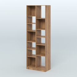 Стеллаж из ДСП серии ЛОФТ №8-2 с полками ДСП, Орех