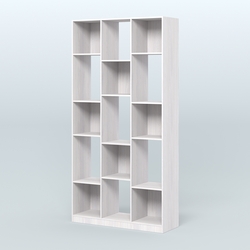 Стеллаж из ДСП серии ЛОФТ №10-1, Ясень Анкор светлый