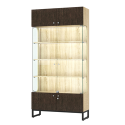 Витрина Монти №2-П, Дуб Сонома + Дуб Венге