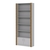 Торговый стеллаж с закрытым накопителем и декором №СБА-1ВД-300 Серый