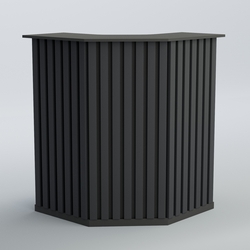 Ресепшен угловой серии ПРИЛИВ №3, Антрацит