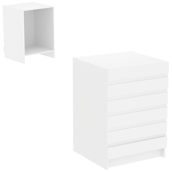 Торговый стол-прилавок с горизонтальными панелями №5Э, Белый