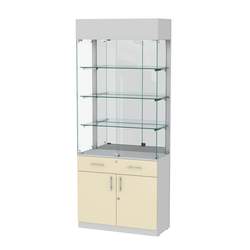 Витрина ювелирная "Диаманд" №15, Серый + Крем Вайс