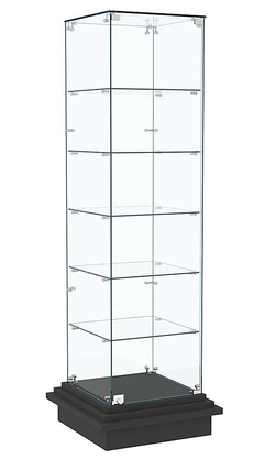 Витрина с пятью квадратными полками ЗИККУРАТ №501, Черный