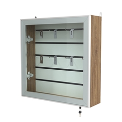 Витрина настенная №1-1Б с эконом панелью серии Collecto, Дуб Канзас коричневый