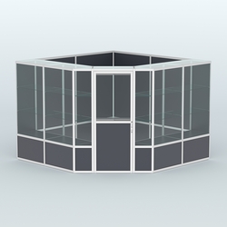 Павильон из профиля угловой №8б (9 кв.м), Антрацит