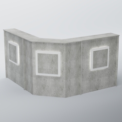 Ресепшен Г-образный КВАДРАТ №3, Метрополитан Грей