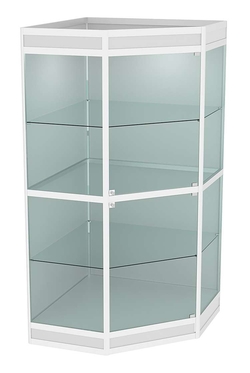 Витрина из профиля пятигранная угловая №7, Серый