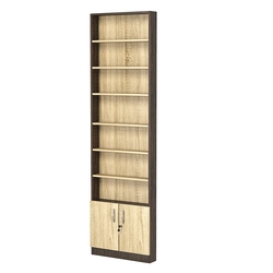 Стеллаж из ДСП с 6-ю полками 100x600 мм серии LEVEL-6 №1 (З/C - ДВП), Дуб Венге + Дуб Сонома