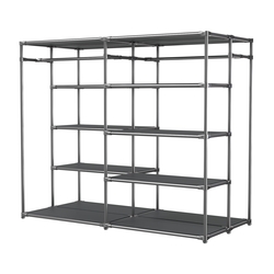 Хромированное вешало ПЛАТФОРМА №2-3 с полками ДСП 16мм, Антрацит