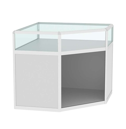 Прилавок из профиля угловой пятигранный №2 (открытый), Серый