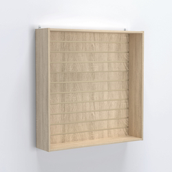 Витрина настенная №204-1В открытая с экономпанелью, Дуб Сонома