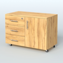 Тумба для оргтехники Види Вуд, цвет мокко, Дуб Золотистый