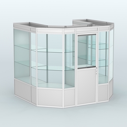 Павильон из профиля пристенный №3а ( 4,32 кв. м), Серый