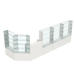 Торговый угловой островок ГРАЦИЯ №7 (открытый) (6.47 кв.м), Белый