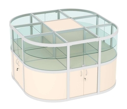 Прилавок-остров №3 (2,25 кв.м), Крем Вайс