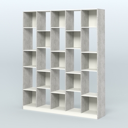 Стеллаж из ДСП серии ЛОФТ №13-1, Метрополитан Грей + Белый