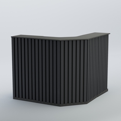 Ресепшен Г-образный серии ПРИЛИВ №4, Антрацит