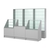 Комплект витрин с регулировочными полками NE-6 №12-1 и прилавков ЭК-7 Серый