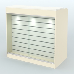 Ресепшен-Лайт №3 (Фасадная стенка - Экономпанель), Крем Вайс + Белый