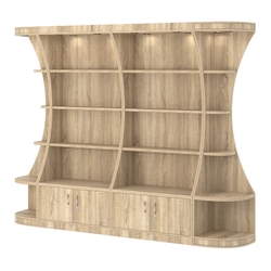  Пристенный высокий стеллаж ГАРАНТ №2, Дуб сонома