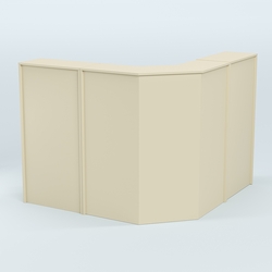 Ресепшен Г-образный серии ПРАЙМ №4, Крем Вайс