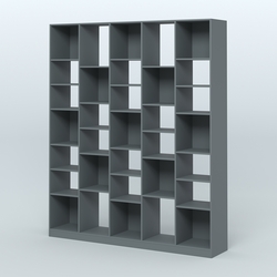 Стеллаж из ДСП серии ЛОФТ №13-2 с полками ДСП, Темно-Серый