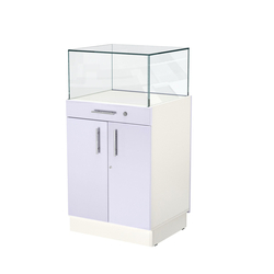 Прилавок ювелирный "Диаманд" №1-600, ЛДСП белый + МДФ сирень