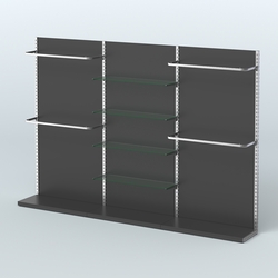 Система ЭЛЕГАНТ №11 пристенная с ДСП (3600 мм), Черный