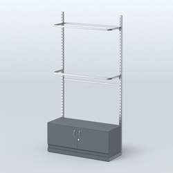 Система ЭЛЕГАНТ №2 без ДСП с тумбой T21 (1200 мм), Темно-Серый